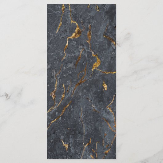 Geometrisches Hochzeitsmenü für Glitzer aus Marmor Programm (Rückseite)