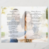 Geometrisches Hochzeitsprogramm für das verblichen (Rückseite)