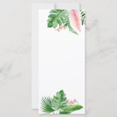 Geometrisches Hochzeitsprogramm für tropische Palm (Rückseite)