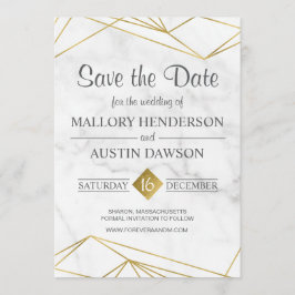 Geometrisches Hochzeitsschreiben speichern Sie die Save The Date
