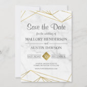 Geometrisches Hochzeitsschreiben speichern Sie die Save The Date (Vorderseite)