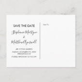 Geometrisches Hochzeitverhalten der Wasserfarben s Ankündigungspostkarte (Rückseite)