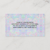 Geometrisches Holografisches Design | Makeup Brush Visitenkarte (Rückseite)