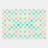 Geometrisches, holografisches Muster Geschenkpapier Set (Vorderseite 3)