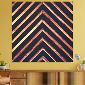 Geometrisches Holz: abstraktes Zickzack Muster Leinwanddruck