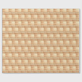 Geometrisches Holz auf Sanddesign Geschenkpapier (Flach)
