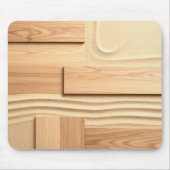 Geometrisches Holz auf Sanddesign Mousepad (Vorne)