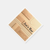 Geometrisches Holz auf Sanddesign Serviette (Ecke)