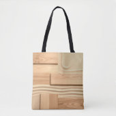 Geometrisches Holz auf Sanddesign Tasche (Vorderseite)