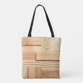 Geometrisches Holz auf Sanddesign Tasche (Rückseite)
