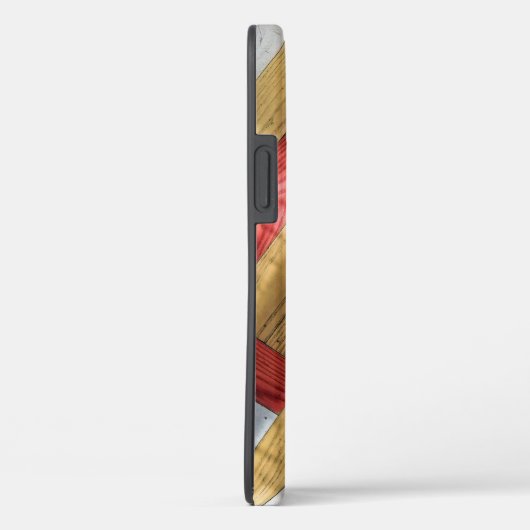 Geometrisches Holzfußmuster Case-Mate iPhone Hülle (Rückseite / Rechts)