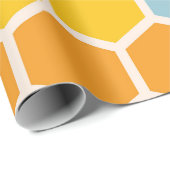 Geometrisches Honeycomb-Muster Geschenkpapier (Rolleneckpunkt)