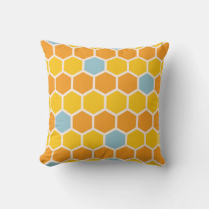 Geometrisches Honeycomb-Muster Kissen