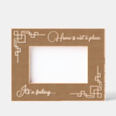 Geometrisches Houswarming benutzerdefinierte Holzb Geätzte Rahmen (Vorderseite)