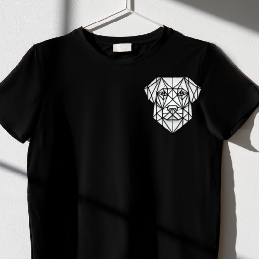 geometrisches Hundedesign T-Shirt
