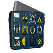 Geometrisches Icon Gitter Notebook-Sieb Laptopschutzhülle (Vorne Rechts)