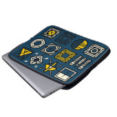 Geometrisches Icon Gitter Notebook-Sieb Laptopschutzhülle (Vorne Knopf)