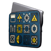 Geometrisches Icon Gitter Notebook-Sieb Laptopschutzhülle (Vorderseite Links)