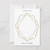 Geometrisches Imitat-Gold des Dank-| Dankeskarte (Vorderseite)