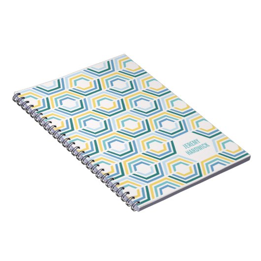 Geometrisches Journal mit geteilten Hexagonen - Tü Notizblock (Rechte Seite)