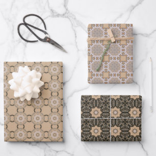 geometrisches Kaffeemodell Nr. 1 Geschenkpapier Set
