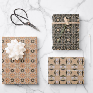 geometrisches Kaffeemodell Nr. 4 Geschenkpapier Set