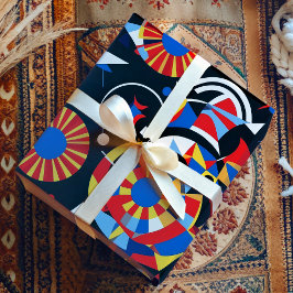 Geometrisches Kaleidoskop Faschingsgeschenke Geschenkpapier
