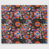 Geometrisches Kaleidoskop Faschingsgeschenke Geschenkpapier (Flach)