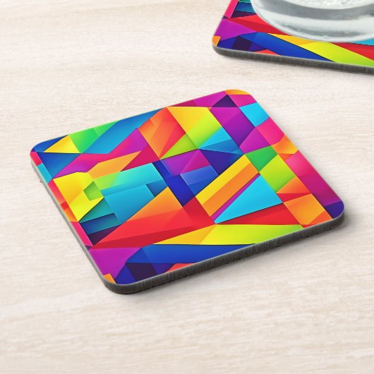 Geometrisches Kaleidoskop Getränkeuntersetzer (Linke Seite)