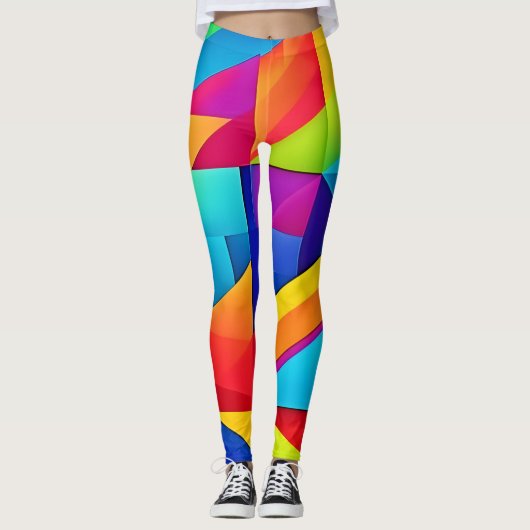Geometrisches Kaleidoskop Leggings (Vorderseite)