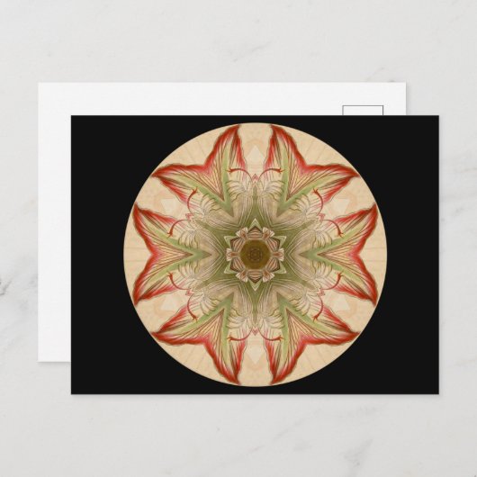 Geometrisches Kaleidoskop Mandala Postkarte (Vorne/Hinten)