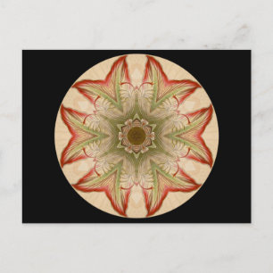 Geometrisches Kaleidoskop Mandala Postkarte