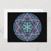 Geometrisches Kaleidoskop Mandala Postkarte (Vorne/Hinten)