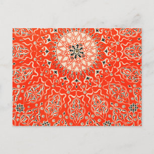 Geometrisches Kaleidoskop Mandala Postkarte