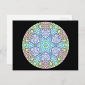 Geometrisches Kaleidoskop Mandala Postkarte (Vorne/Hinten)