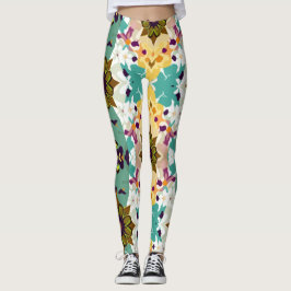 Geometrisches Kaleidoskop Nahtloses Muster Leggings