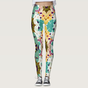 Geometrisches Kaleidoskop Nahtloses Muster Leggings