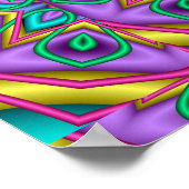 Geometrisches Kaleidoskop Poster (Ecke)