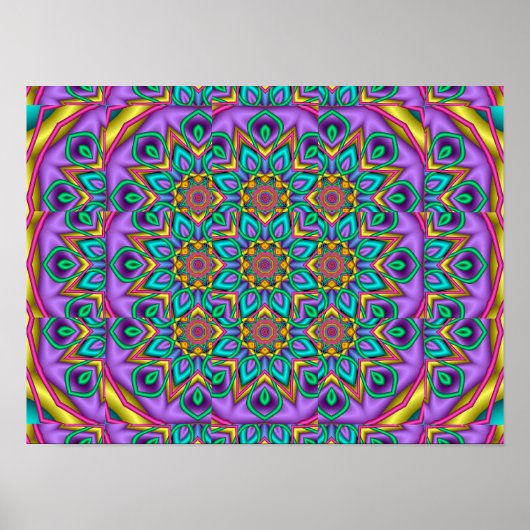 Geometrisches Kaleidoskop Poster (Vorne)