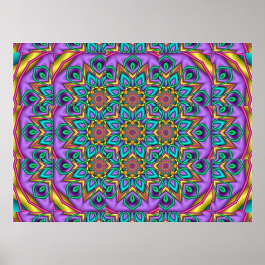 Geometrisches Kaleidoskop Poster (Vorne)
