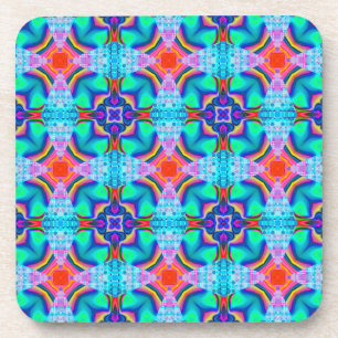 Geometrisches Kaleidoskopmuster Getränkeuntersetzer