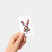 Geometrisches Kaninchenportrait Ausweis (Handheld)