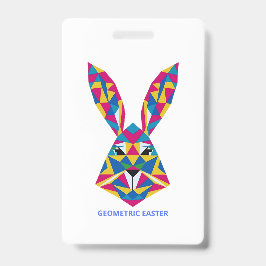 Geometrisches Kaninchenportrait Ausweis