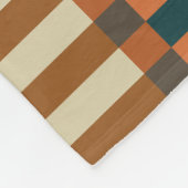 Geometrisches Karo Muster im Herbst Fleecedecke (Ecke)