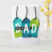 Geometrisches Karte mit Banner "Bester Papa" (Gelbe Blume)