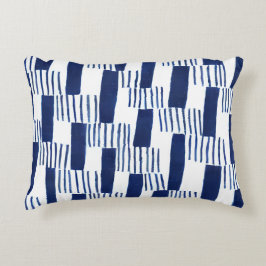 Geometrisches Kissen für Nautische Navy