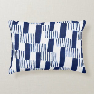 Geometrisches Kissen für Nautische Navy