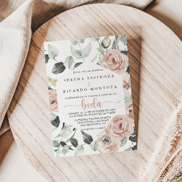 Geometrisches klassisches rosa rosa Rosenbläschen Einladung