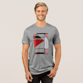 Geometrisches, kleines Design für den MCM-Look mit Tri-Blend Shirt (Vorderseite voll)