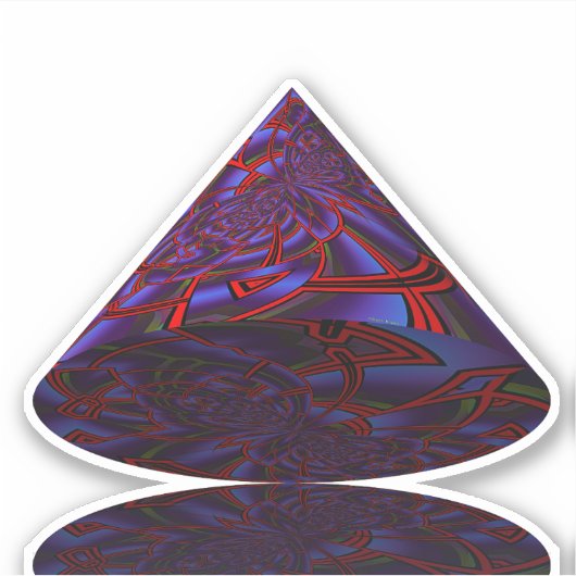 Geometrisches Kon Aufkleber (Vorderseite)